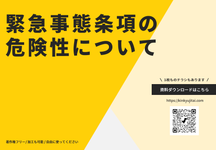 緊急事態条項の危険性スライド表紙
